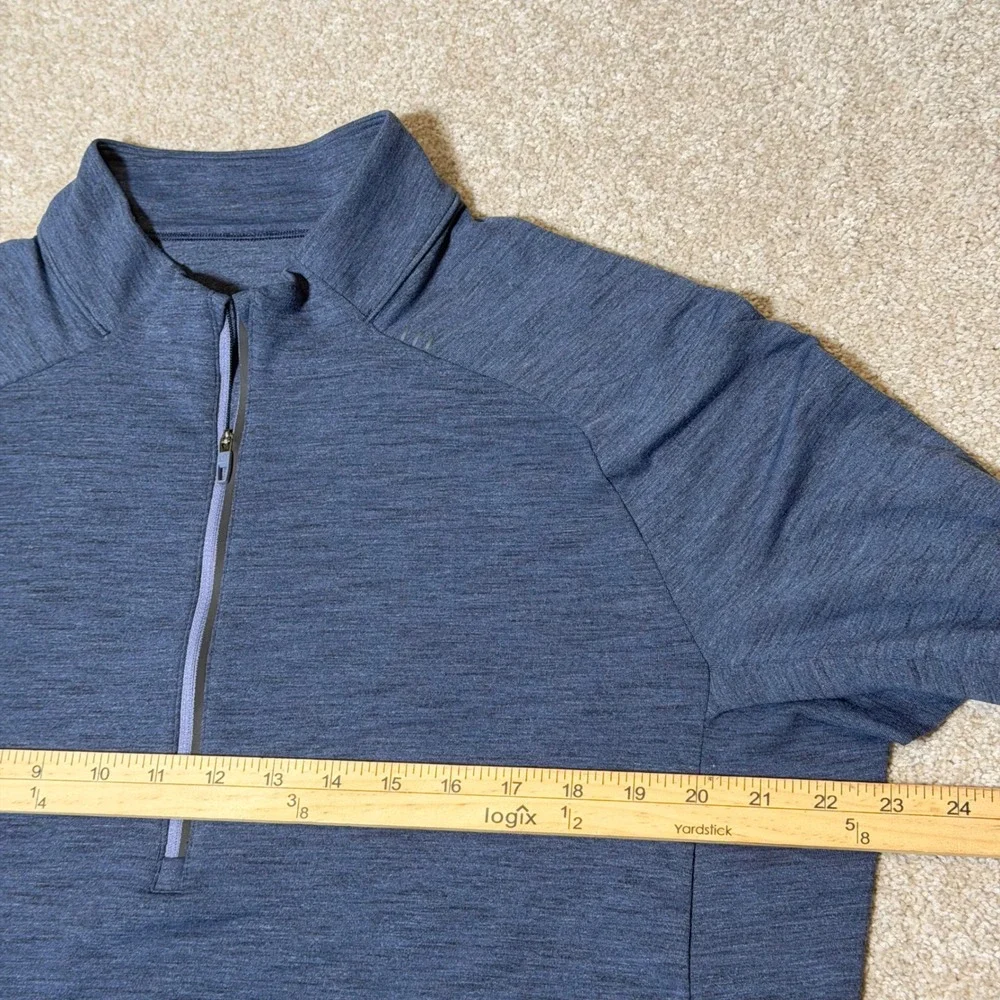 Lululemon‎ Metal Vent Tech 1/2 Zip Pullover Men XL Blue Heathered Activewear Gym